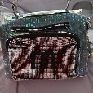Glamorous Silver Sequin Bag